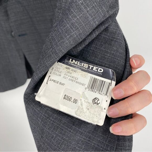 Unlisted Men’s Gray Suit Jacket size 48R - Picture 2 of 4